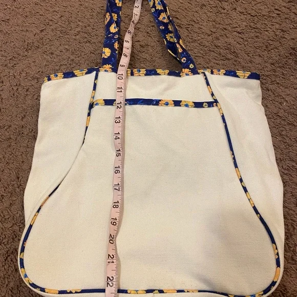 2 FOR $20 Shoshanna Bags Daisy Daydream Canvas Tote Bag Beach Floral NEW - Picture 9 of 9